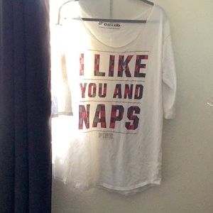 Pink Victoria’s Secret Holiday Sleep Shirt OR Lounge Wear Size L